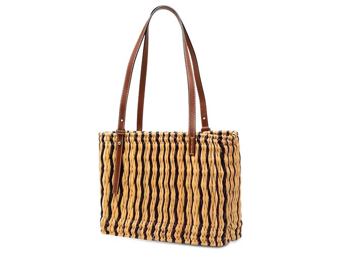 LOEWE Paulas Ibiza Small Raphia Anagram Square Basket Tote in Beige - Ansicht 2