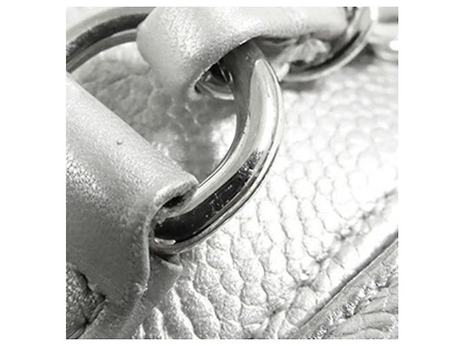 Vanity Beauty Case Chanel Silver Medium Caviar CC Filigree Argento - vista 11