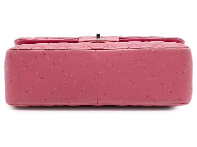 Chanel Pink Jumbo Classic Lambskin Double Flap Rosa - vista 3