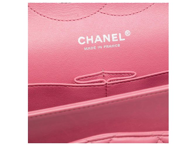 Chanel Pink Jumbo Classic Lambskin Double Flap Rosa - vista 5