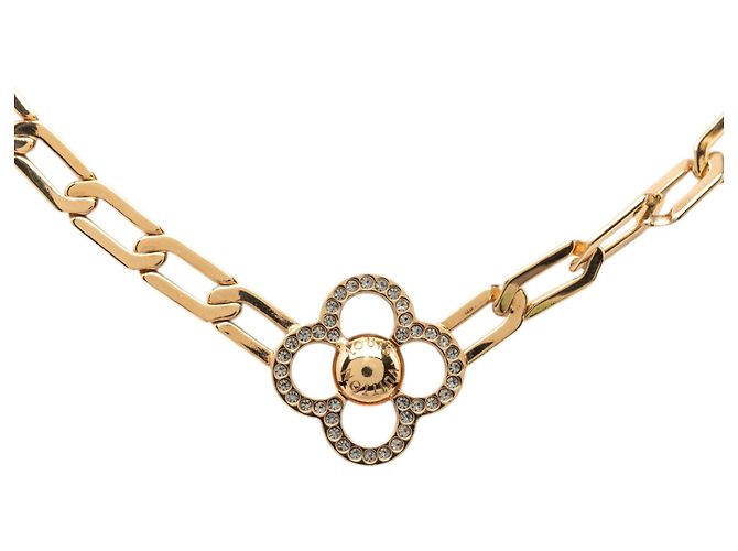 Collana Louis Vuitton Gold Placcato Oro Crystal Flower Power D'oro - vista 2