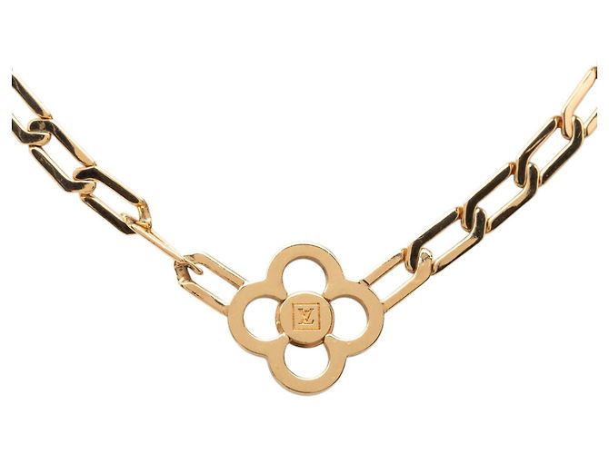 Collana Louis Vuitton Gold Placcato Oro Crystal Flower Power D'oro - vista 3