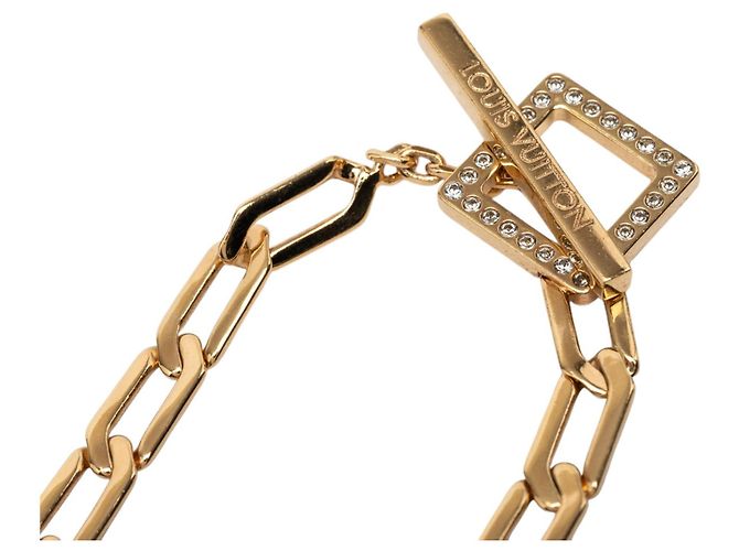 Collana Louis Vuitton Gold Placcato Oro Crystal Flower Power D'oro - vista 5