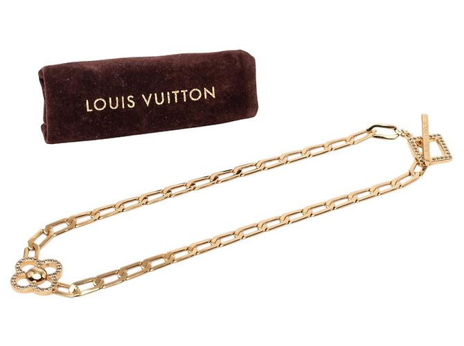 Collana Louis Vuitton Gold Placcato Oro Crystal Flower Power D'oro - vista 7