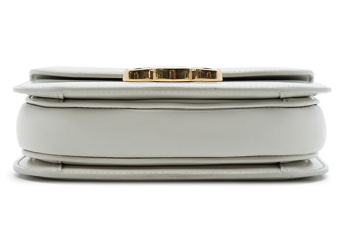 Céline Celine Besace Clea Gray Mini Shiny Calfskin Satchel Braun Grau - Ansicht 3