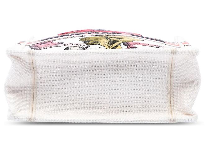 Book Tote Tote verticale Fleurs Bibliques in tela ricamata marrone Dior Beige - vista 3