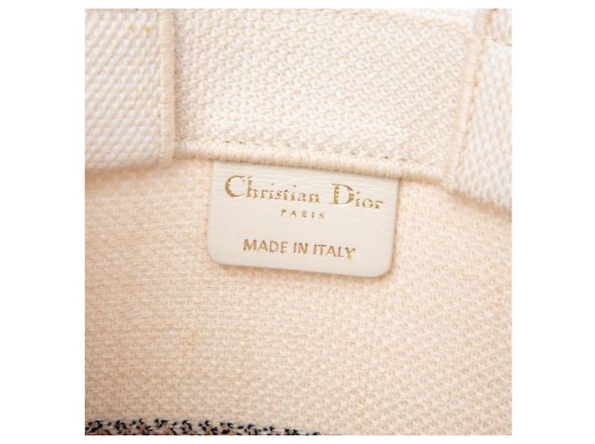 Book Tote Tote verticale Fleurs Bibliques in tela ricamata marrone Dior Beige - vista 5