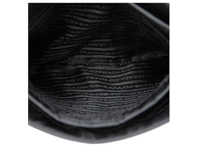 Borsa Prada Black Tessuto con manico in metallo Nero - vista 4