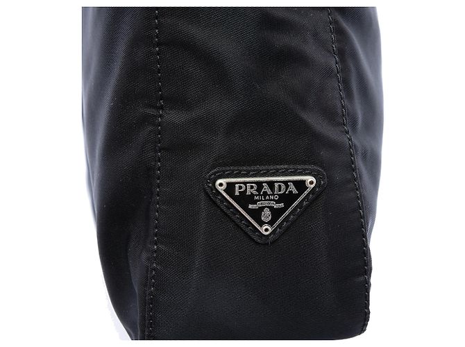 Borsa Prada Black Tessuto con manico in metallo Nero - vista 5