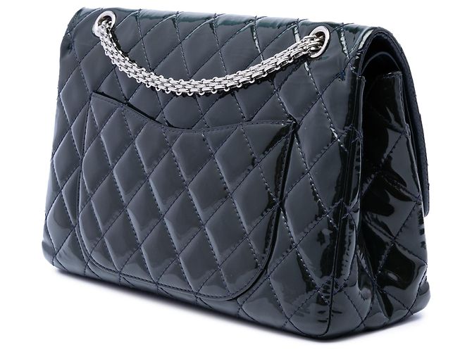 Chanel Blue Quilted Patent Reissue 2.55 Double Flap 227 Blu navy - vista 2