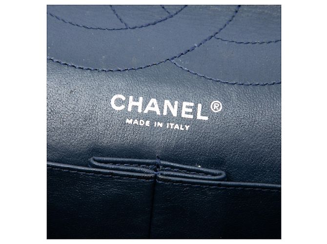 Chanel Blue Quilted Patent Reissue 2.55 Double Flap 227 Blu navy - vista 5
