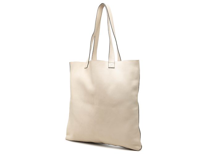 Tote Gucci in pelle di vitello marrone con logo Beige - vista 2