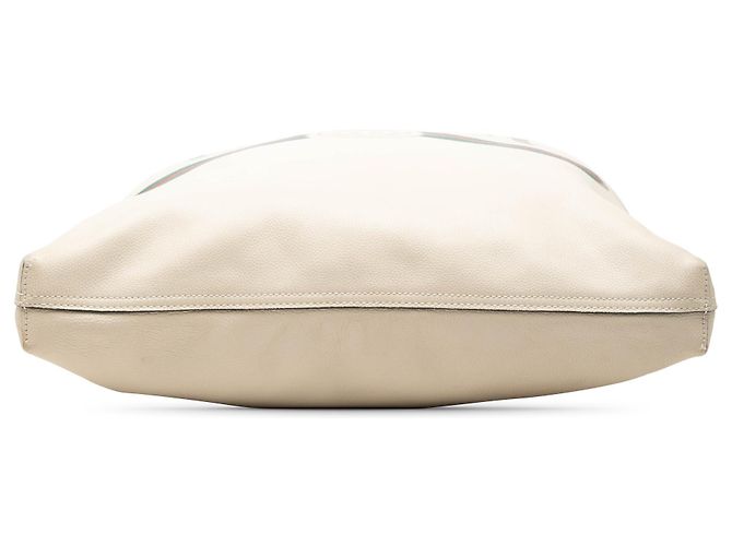Tote Gucci in pelle di vitello marrone con logo Beige - vista 3