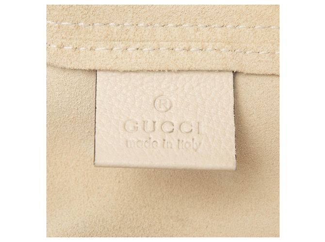 Tote Gucci in pelle di vitello marrone con logo Beige - vista 5