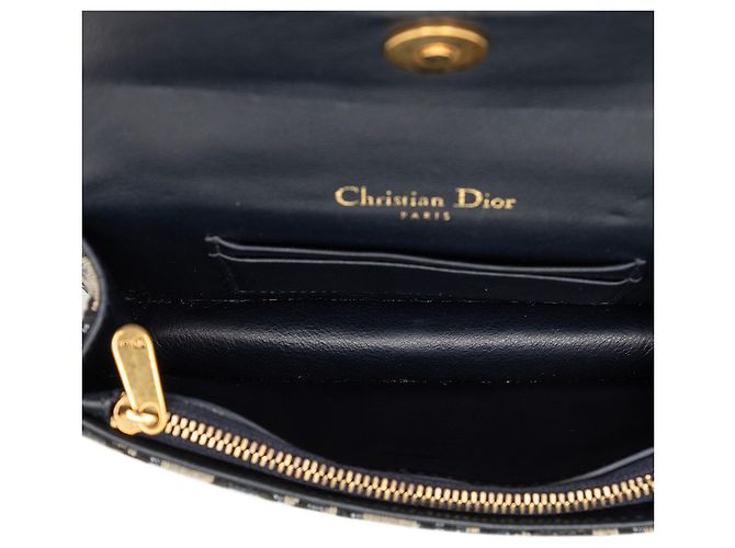 Dior Saddle Gürteltasche aus Blue Oblique Canvas Blau Marineblau - Ansicht 4