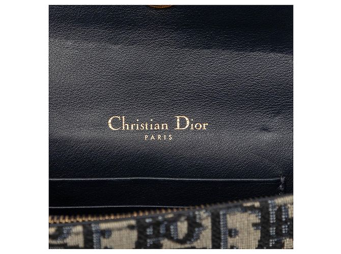Dior Saddle Gürteltasche aus Blue Oblique Canvas Blau Marineblau - Ansicht 5