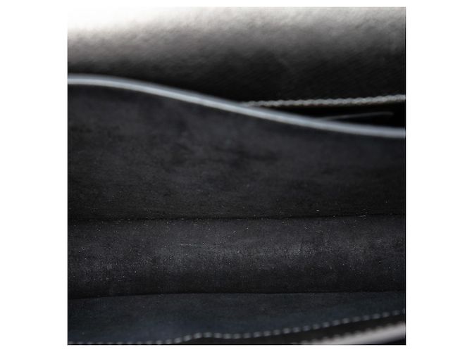 Saint Laurent Umhängetasche Monogram Sunset aus silberfarbenem Metallic-Kalbsleder, Größe Medium - Ansicht 4