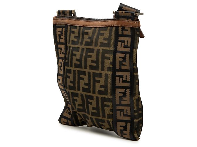 Fendi Marrone Zucca Canvas Crossbody - vista 2