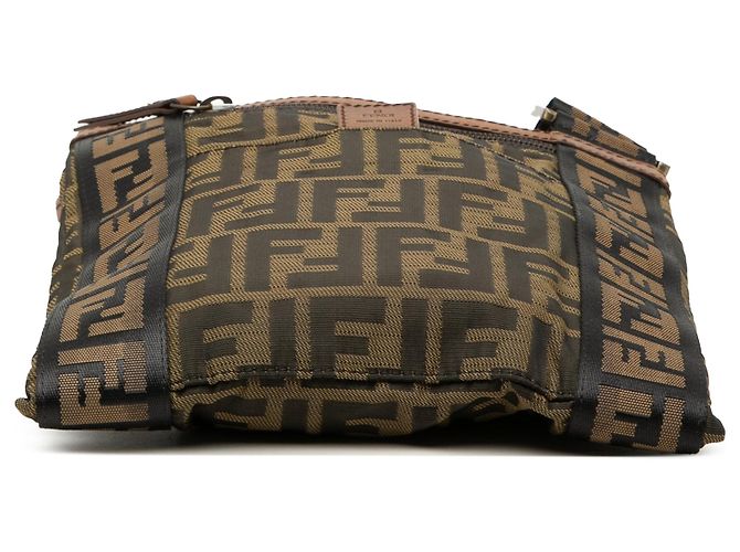 Fendi Marrone Zucca Canvas Crossbody - vista 3