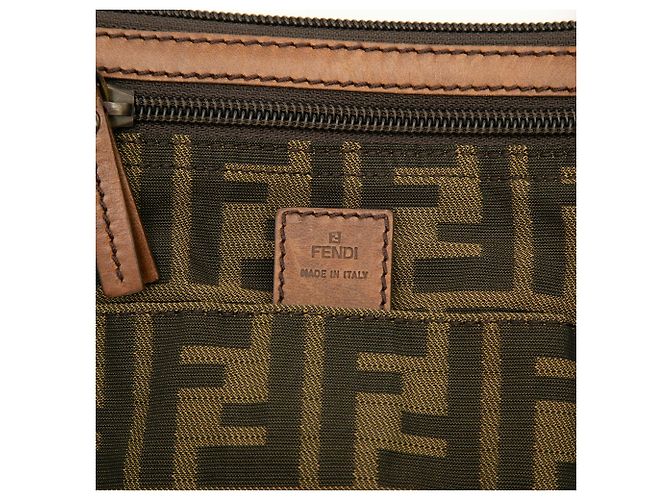 Fendi Marrone Zucca Canvas Crossbody - vista 5