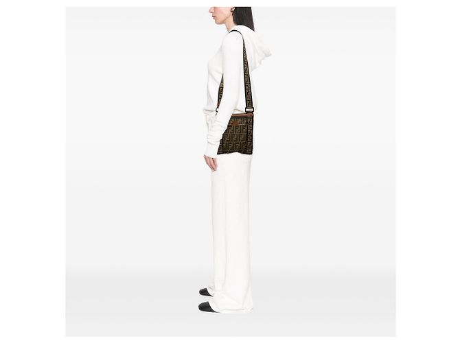 Fendi Marrone Zucca Canvas Crossbody - vista 6