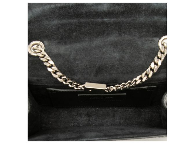 Borsa a tracolla Kate con nappa con stampa coccodrillo nera Saint Laurent Small Nero - vista 4