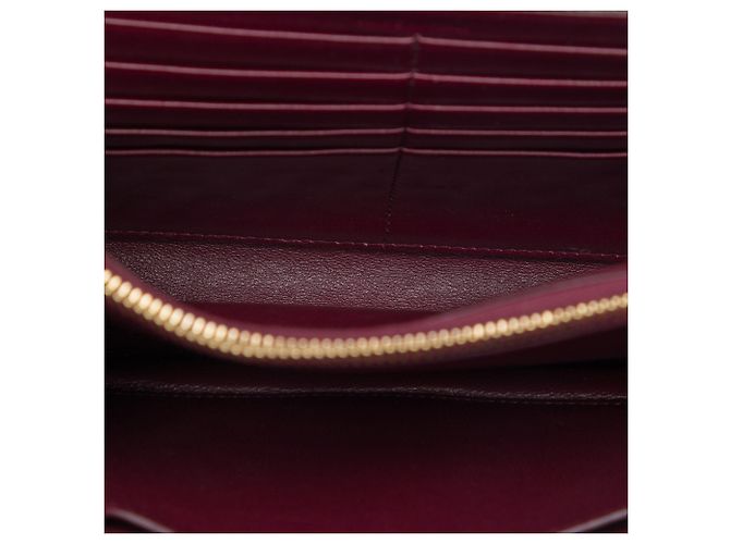 Portafoglio con catena Cassandra monogramma in pelle granulata bianca Saint Laurent Bianco - vista 4