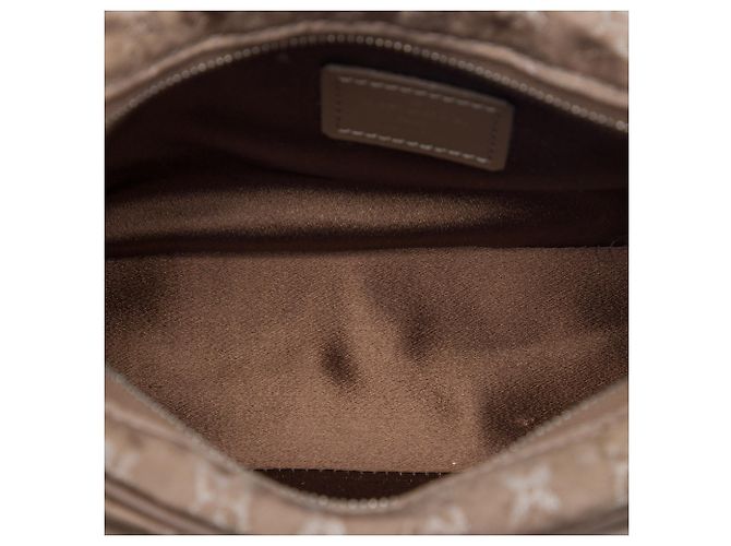 Louis Vuitton Brown Monogram Mini Satin Boulogne Marrone Marrone chiaro - vista 4