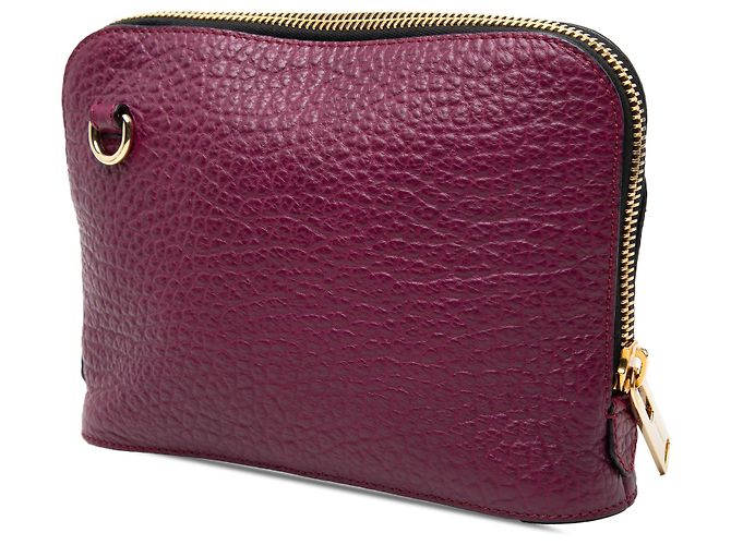 Borsa a tracolla Harrogate in pelle viola Burberry Porpora - vista 2