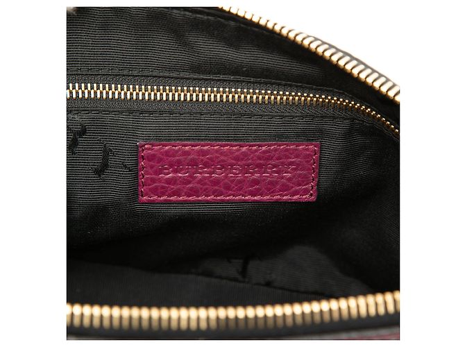 Borsa a tracolla Harrogate in pelle viola Burberry Porpora - vista 5