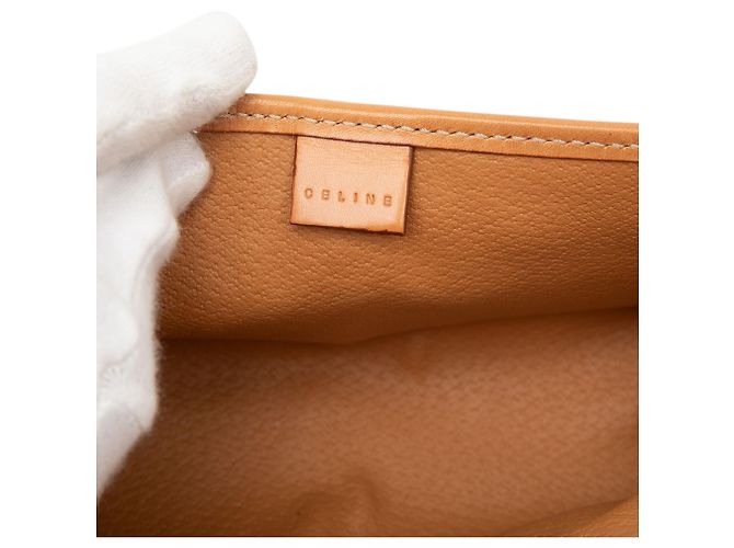 Céline Clutch de lona revestida Macadam marrón Celine Castaño - vista 5