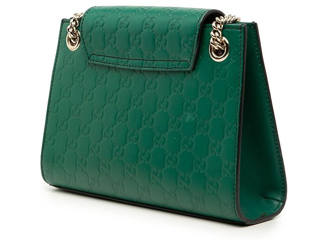 Borsa a tracolla Gucci Green Small Guccissima Emily Verde - vista 2