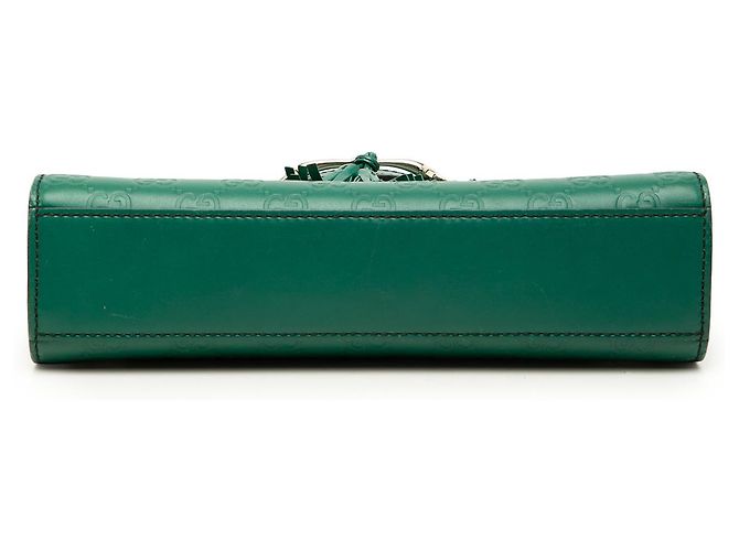 Borsa a tracolla Gucci Green Small Guccissima Emily Verde - vista 3