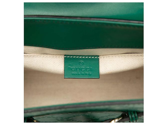 Borsa a tracolla Gucci Green Small Guccissima Emily Verde - vista 5
