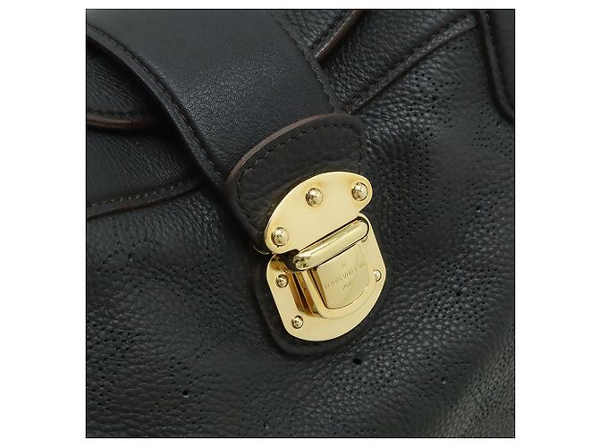 Louis Vuitton Black Monogram Mahina Cirrus PM Nero - vista 4