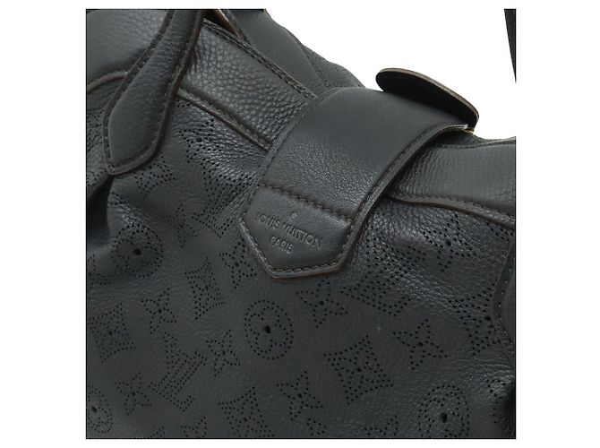 Louis Vuitton Black Monogram Mahina Cirrus PM Nero - vista 5