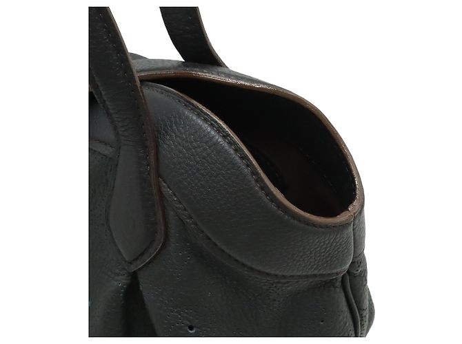 Louis Vuitton Black Monogram Mahina Cirrus PM Nero - vista 8