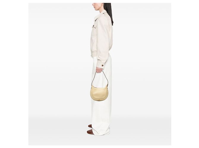 Borsa Hobo LOEWE in pelle bianca con logo in rilievo Bianco Crudo - vista 6