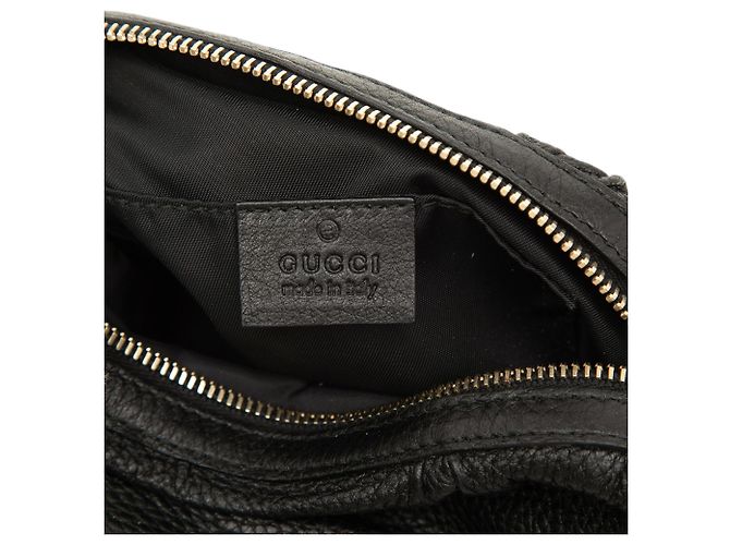 Bamboo Pochette per cosmetici Gucci in pelle di vitello nera con bambù Nero - vista 5