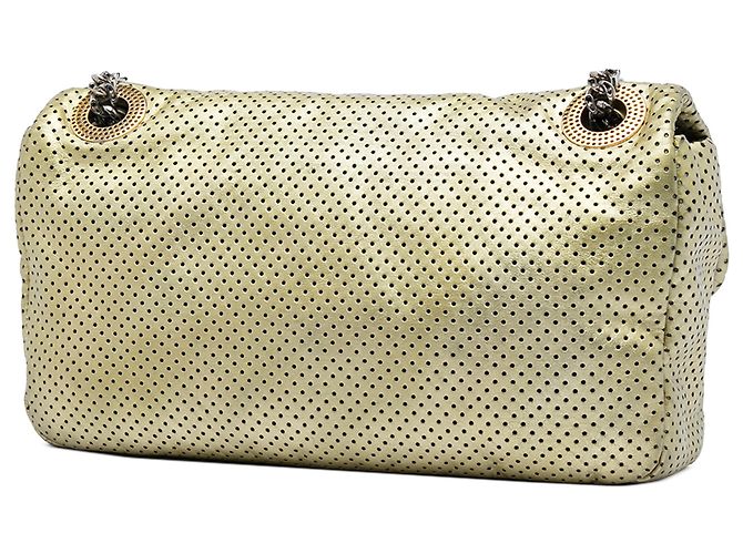 Chanel Reissue 2.55 Drill Flap in pelle di vitello traforata oro metallizzato D'oro - vista 2