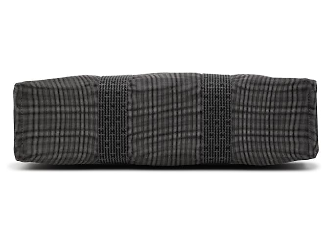 Hermès Gray Canvas Herline MM Marrone Grigio antracite - vista 3