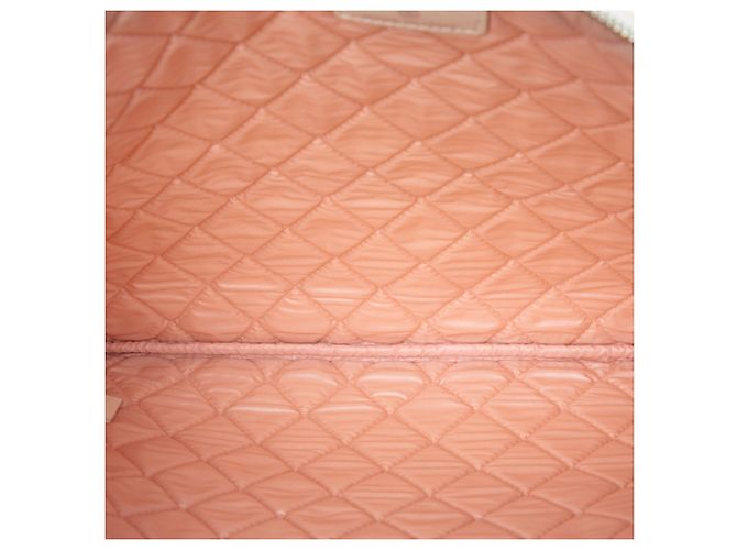 Chanel White Large Quilted Printed Canvas Coco Cuba Libre O Case Clutch Bianco Crudo - vista 4