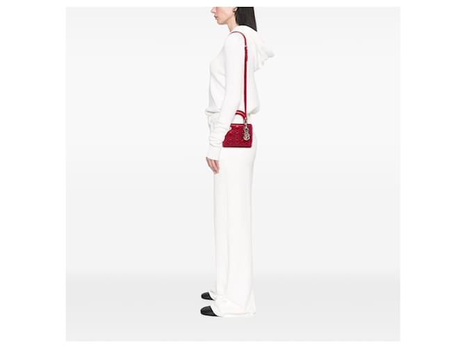 Lady Dior in agnello cannage rosso mini - vista 5