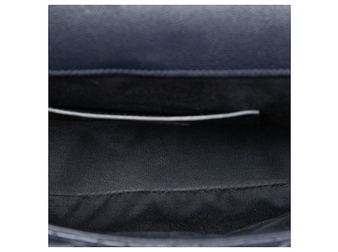 Saint Laurent College Tasche Grün Medium Triquilt Tricolor Lammfell mit Monogramm Dunkelgrün - Ansicht 4