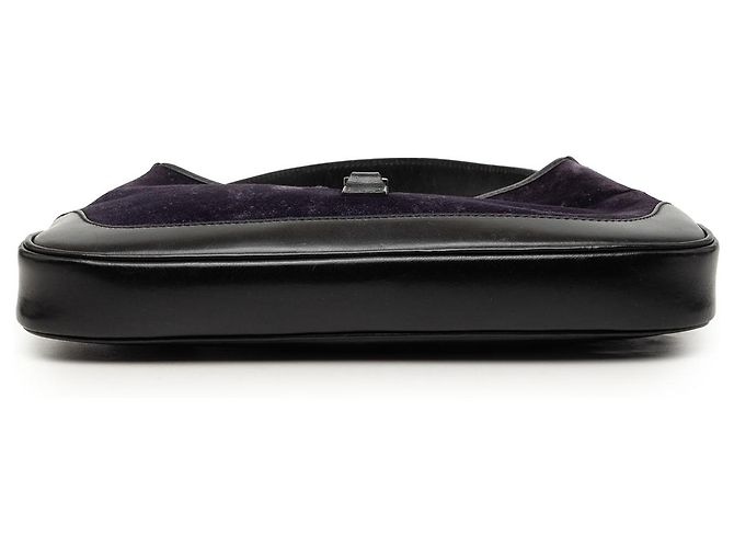 Borsa a tracolla Jackie in velluto viola Gucci Porpora - vista 3