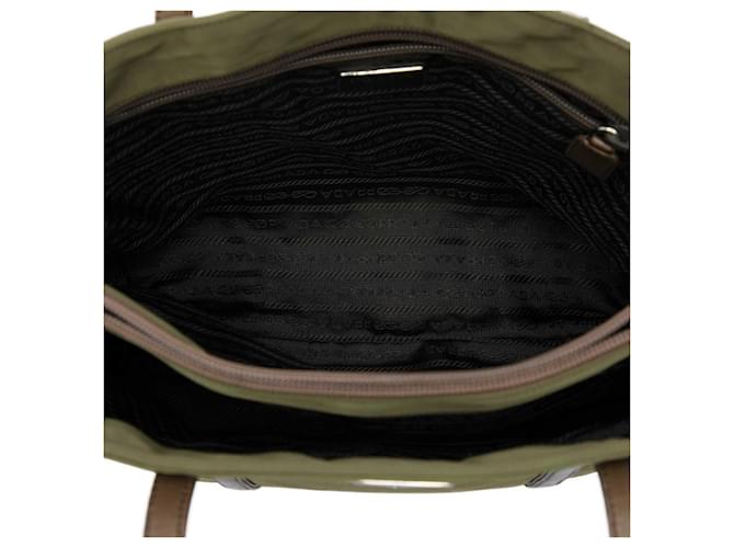 Tote Prada Green Tessuto Verde Verde oliva - vista 4