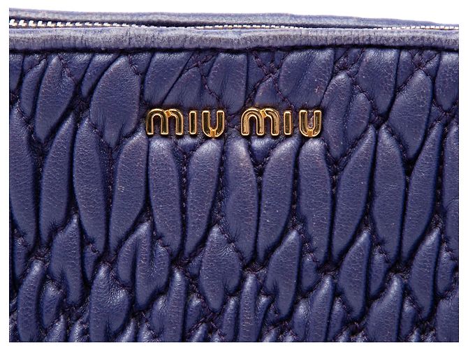 Borsa a Spalla Miu Miu Purple Matelasse Nappa Crystal Charm Porpora Viola scuro - vista 5