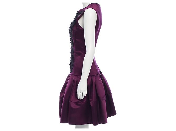 Vestido sin mangas Christian Dior con apliques florales - vista 3