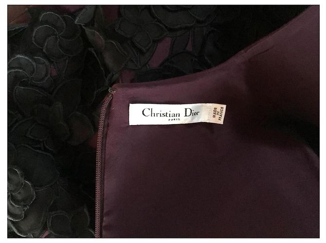 Vestido sin mangas Christian Dior con apliques florales - vista 5