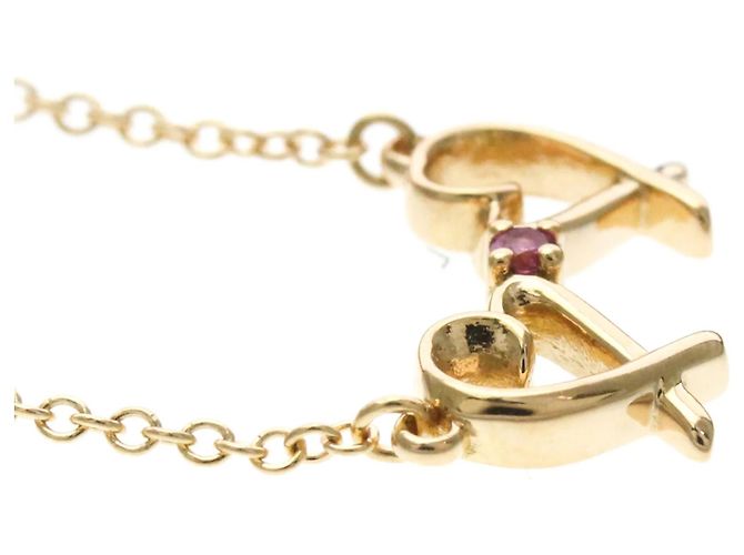 Pendente Double Loving Heart Tiffany & Co. in oro rosa 18K con zaffiro rosa D'oro - vista 6